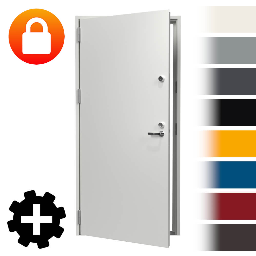 Terästurvaovi RC3 10x20 Vasen