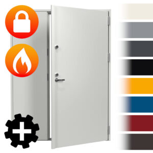 Terästurvapalo-pariovi RC3 EI60 16x21 Oikea