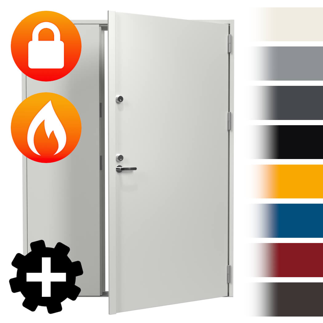 Terästurvapalo-pariovi RC3 EI60 13x23 Oikea